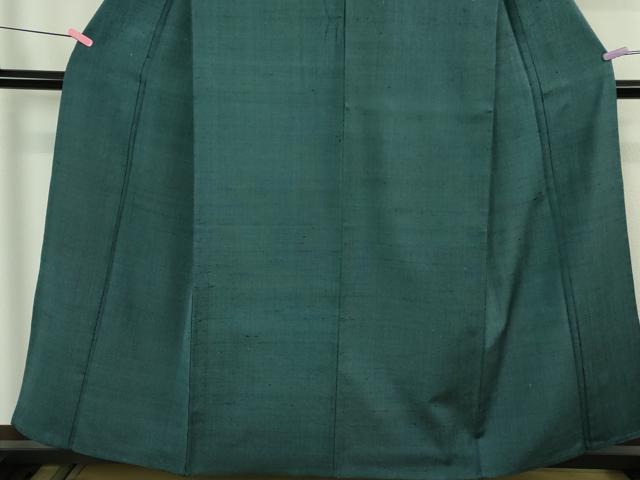 平和屋本店▽希少 ざざんざ織 単衣 藍色 逸品 DZAB4475kh6