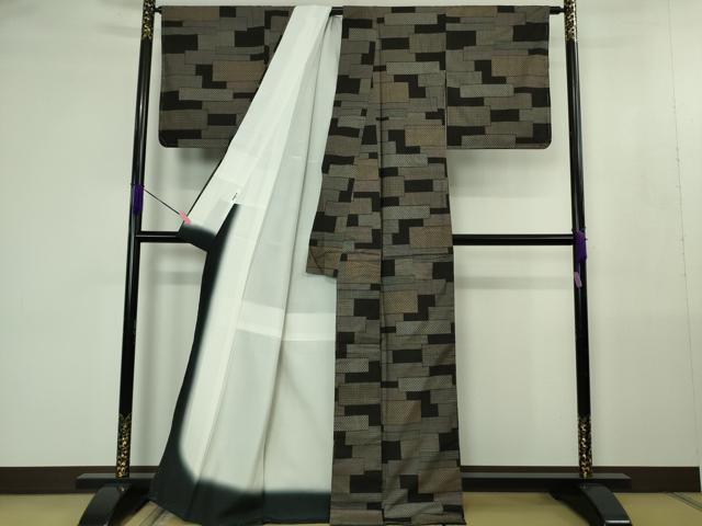平和屋本店●極上 本場大島紬 9マルキ 色紙重ね 逸品 未使用 DZAB4476kh6