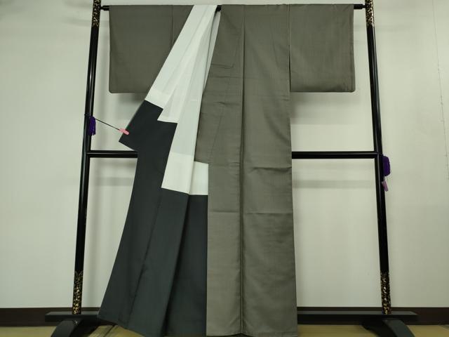 平和屋本店●超希少 本場黄八丈 黒八丈 たつみ綾 紬 逸品 DZAB4484kh6