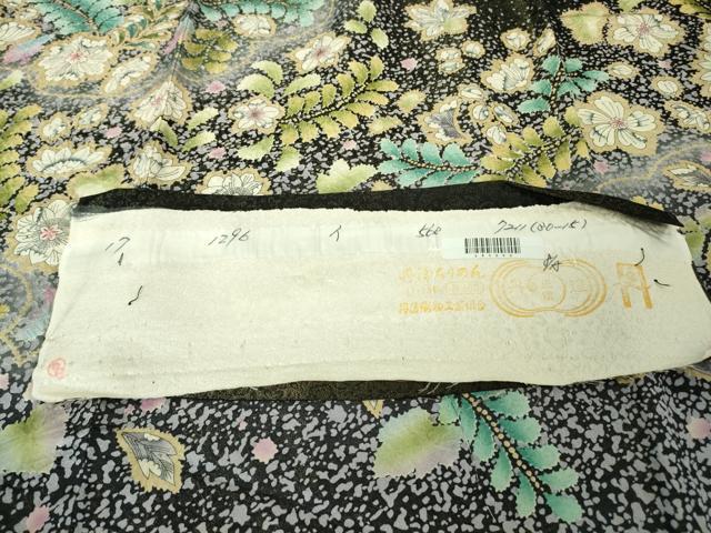 平和屋本店●極上 訪問着 辻が花 暈し染め 黒地 金彩 反端付き ロング丈 逸品 未使用 DZAB4496kh6