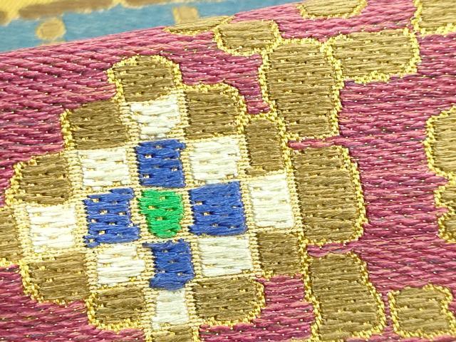 平和屋着物●極上 1854年創業 帯屋捨松 六通柄袋帯 幾何モール段紋 逸品 DZAB4517kh6