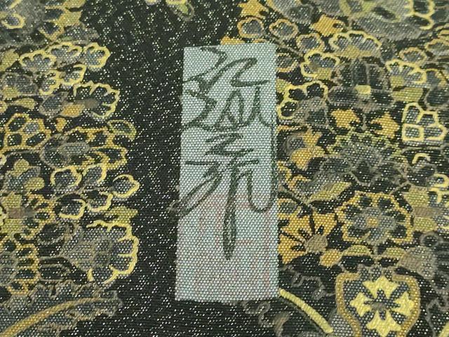 平和屋着物●極上 前田仁仙 仁仙更紗 全通柄袋帯 更紗花文 金彩 逸品 DZAB4518kh6