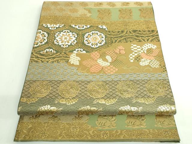 平和屋着物●極上 西陣 川島織物 六通柄 本袋帯 名物裂 金糸 逸品 DZAB4529kh6