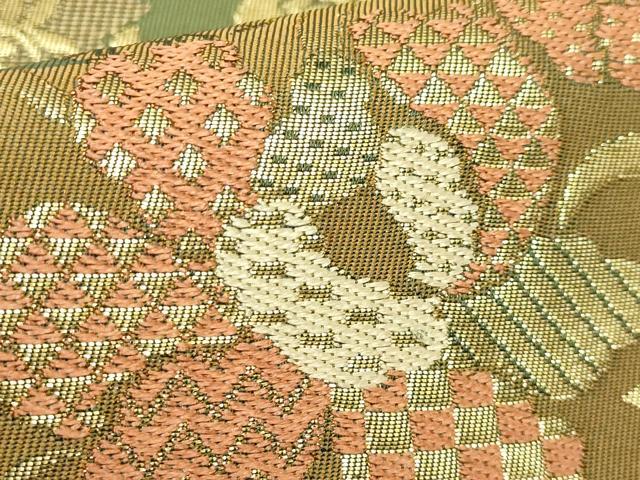 平和屋着物●極上 西陣 川島織物 六通柄 本袋帯 名物裂 金糸 逸品 DZAB4529kh6
