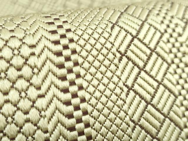 平和屋着物●極上 本場筑前博多織 草木染 手織工房 染匠:小森久 八寸名古屋帯 ジャバラ 逸品 DZAB4539kh6