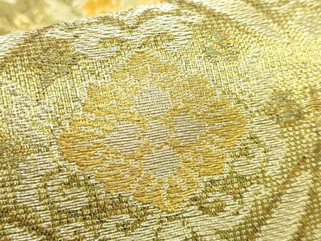 平和屋着物●極上 創業280年 誉田屋源兵衛 六通柄袋帯 七宝花文 純金 逸品 DZAB4543kh6