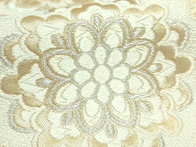 平和屋本店●極上 西陣 河合美術織物謹製 六通柄袋帯 唐織 正倉院花鳥文 金銀糸 逸品 DZAB4544kh6