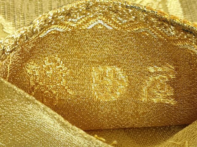 平和屋着物●極上 創業280年 誉田屋源兵衛 六通柄袋帯 唐織 橘花文 金銀糸 逸品 DZAB4545kh6