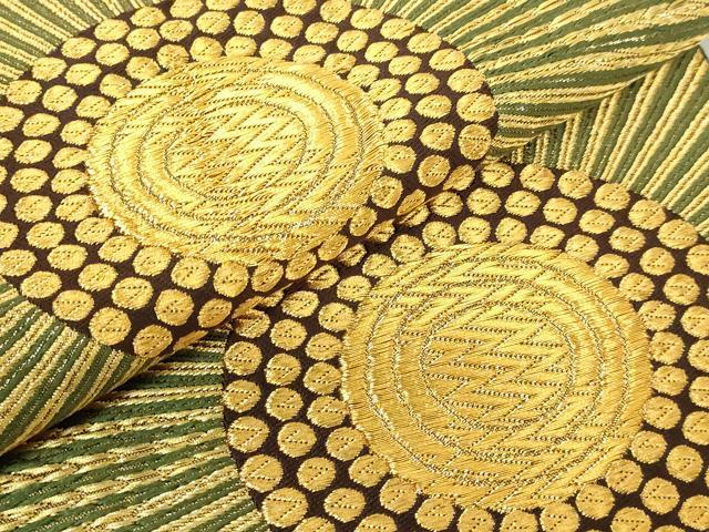 平和屋着物●極上 西陣 河合美術織物謹製 六通柄袋帯 花 金糸 逸品 DZAB4547kh6