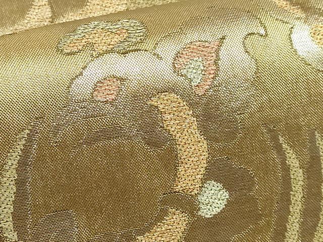 平和屋着物●極上 洛風林 工芸帯地 全通柄袋帯 鳳凰花文 金糸 逸品 DZAB4579kh6