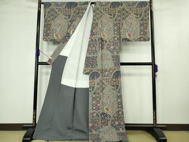 平和屋本店●極上 中国三大刺繍 スワトウ刺繍 汕頭刺繍 総刺繍 訪問着 花鳥文 逸品 DZAB4619kh6
