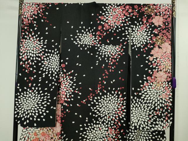 平和屋着物●極上 振袖 花尽くし 金彩 銀通し地 逸品 DZAB4641kh6
