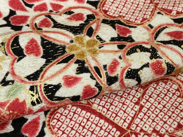 平和屋着物●極上 振袖 花尽くし 金彩 銀通し地 逸品 DZAB4641kh6