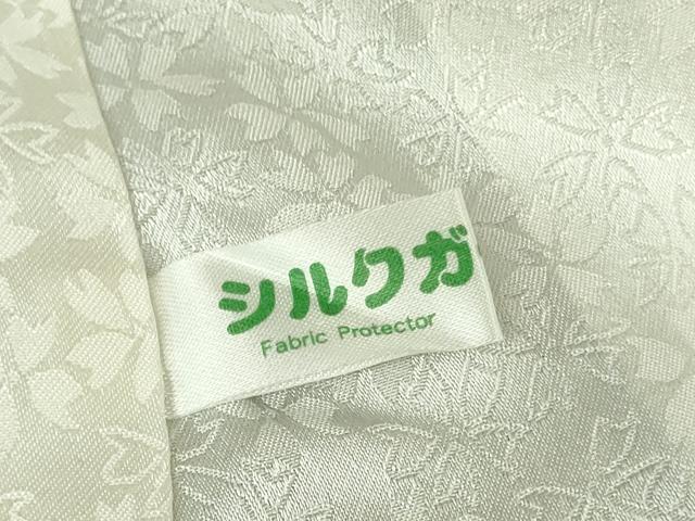 平和屋着物●極上 振袖 刺繍 舞花文 黒地 銀通し地 逸品 DZAB4643kh6