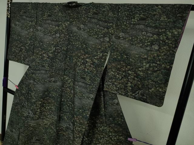 平和屋本店●極上 白泥染の第一人者・絣の魔術師 恵積五郎 本場大島紬 恵大島織物謹製 総絣 ますいわ屋扱い 証紙付き 逸品 DZAB4665kh6