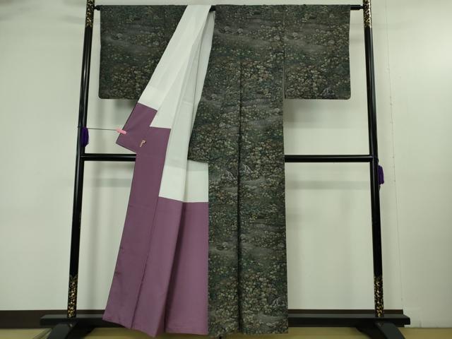 平和屋本店●極上 白泥染の第一人者・絣の魔術師 恵積五郎 本場大島紬 恵大島織物謹製 総絣 ますいわ屋扱い 証紙付き 逸品 DZAB4665kh6