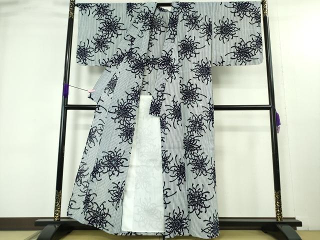 平和屋着物∴極上 夏物 浴衣 綿絽 乱菊 逸品 未使用 DZAB4671kh6