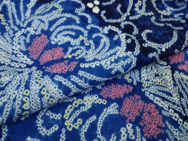 平和屋着物∴極上 夏物 浴衣 有松鳴海絞り 乱菊 暈し染め 綿 逸品 DZAB4672kh6