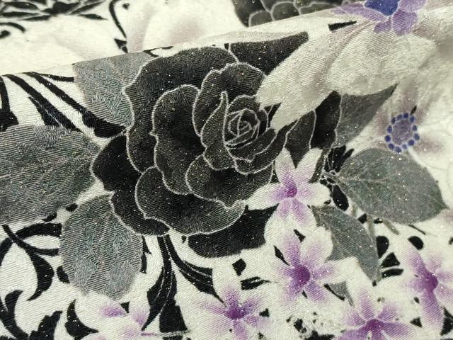 平和屋着物●極上 振袖 舞蝶花文 暈し染め 金銀彩 金通し地 逸品 DZAB4685kh6