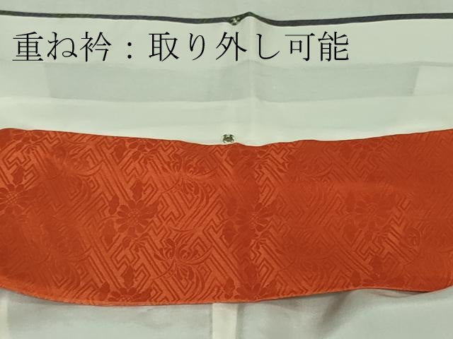 平和屋本店●極上 銀座新松 訪問着 菊 梅 牡丹 楓 褐色地 金彩 逸品 DZAB4686kh6