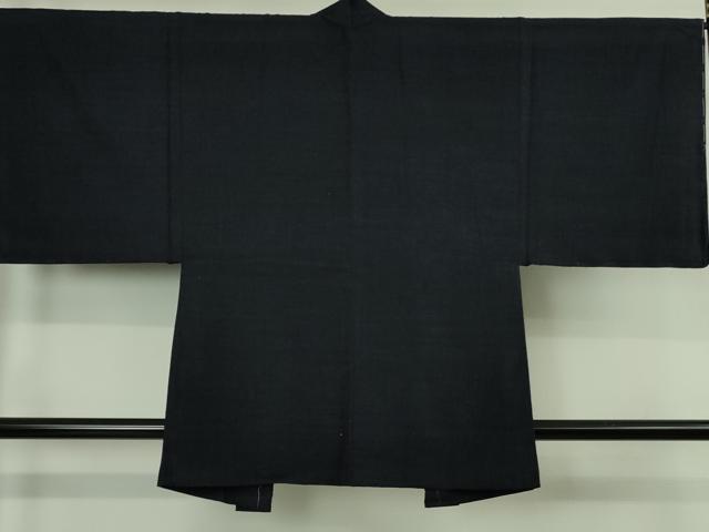 平和屋本店●極上 男性 本場結城紬 重要無形文化財 アンサンブル 長羽織 奥順謹製 紺藍杢 鑑定証・証紙付き 逸品 未使用 DZAB4689kh6