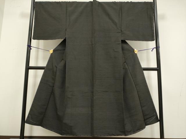 平和屋着物●極上 男性 紬 アンサンブル キングサイズ 羽裏・鷹 濃い檳榔子染色 逸品 未使用 DZAB4703kh6