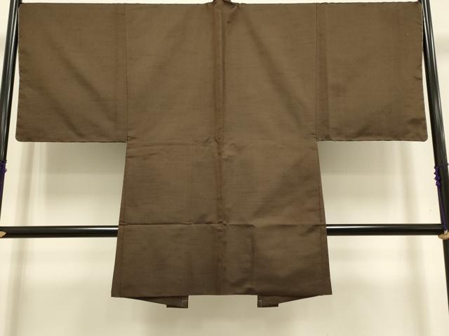 平和屋着物●極上 男性 紬 アンサンブル 長羽織 色無地 憲法色 逸品 未使用 DZAB4706kh6