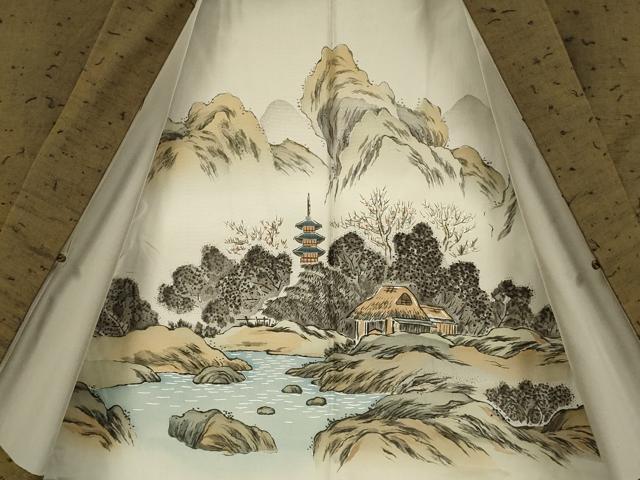 平和屋着物●極上 男性 紬 アンサンブル 長羽織 羽織・髭紬 憲法茶色 逸品 DZAB4710kh6