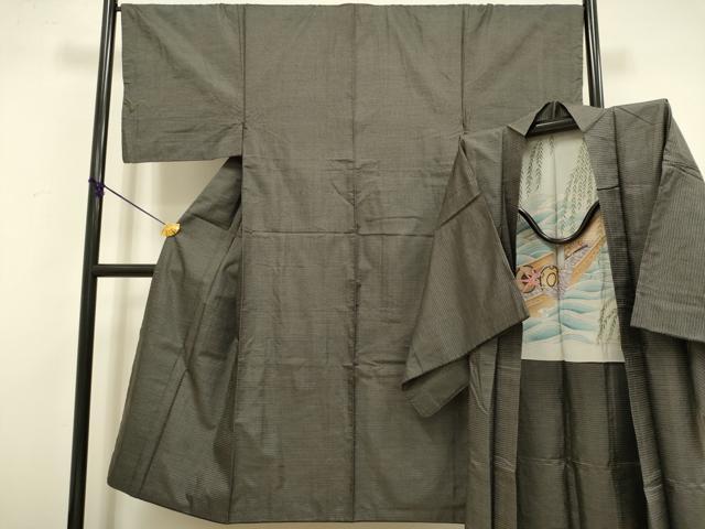 平和屋着物●極上 男性 本場大島紬 アンサンブル 長羽織 100亀甲 総詰め 逸品 DZAB4713kh6