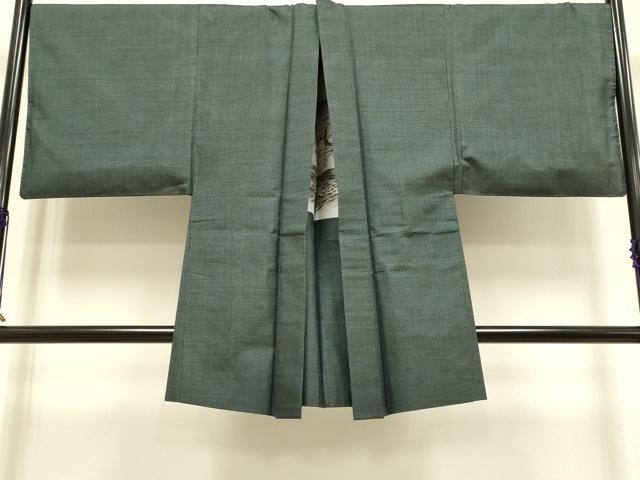 平和屋着物●極上 男性 本場大島紬 アンサンブル 長羽織 100亀甲 総詰め 逸品 DZAB4720kh6