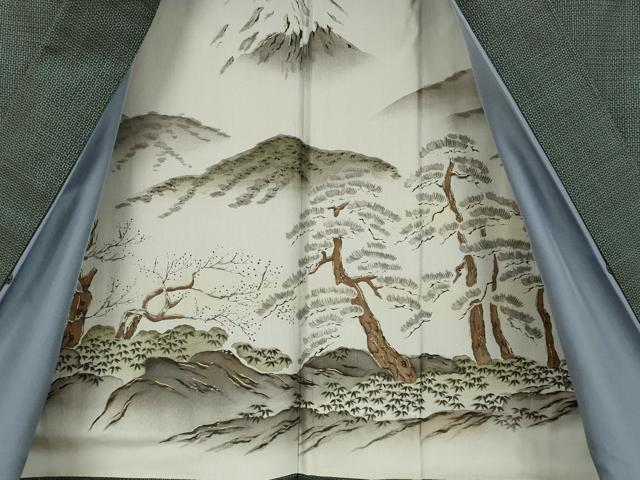 平和屋着物●極上 男性 本場大島紬 アンサンブル 長羽織 100亀甲 総詰め 逸品 DZAB4720kh6