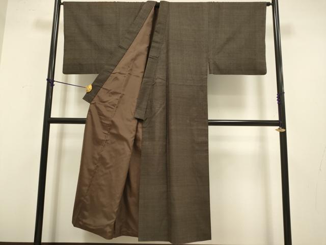 平和屋本店●希少 男性 本場結城紬 重要無形文化財 アンサンブル 長羽織 160亀甲 総詰め 羽裏・猪 証紙付き 逸品 DZAB4723kh6
