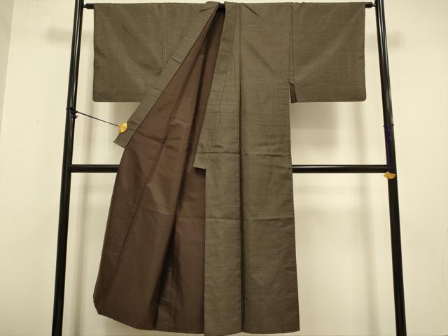 平和屋着物●極上 男性 本場大島紬 アンサンブル 長羽織 羽裏・雷神 逸品 DZAB4729kh6