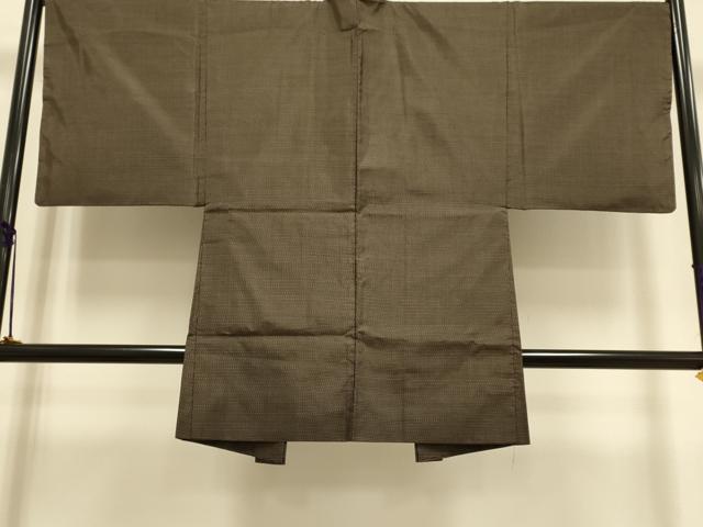 平和屋着物●極上 男性 本場大島紬 アンサンブル 長羽織 羽裏・雷神 逸品 DZAB4729kh6