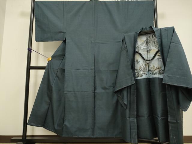 平和屋着物●極上 男性 本場大島紬 アンサンブル 長羽織 100亀甲 総詰め 逸品 未使用 DZAB4730kh6