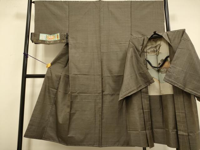 平和屋着物●極上 男性 本場大島紬 アンサンブル 証紙付き 逸品 DZAB4733kh6