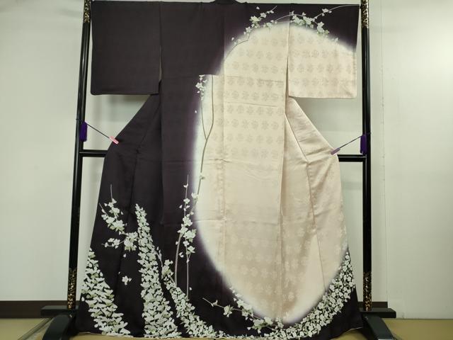 平和屋本店●極上 訪問着 友禅 枝花文 暈し染め 逸品 DZAB4745kh6