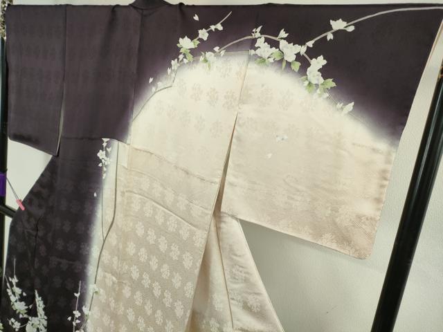 平和屋本店●極上 訪問着 友禅 枝花文 暈し染め 逸品 DZAB4745kh6