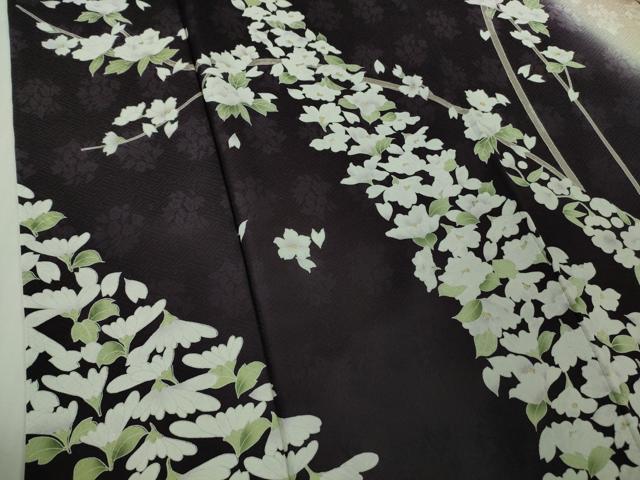 平和屋本店●極上 訪問着 友禅 枝花文 暈し染め 逸品 DZAB4745kh6