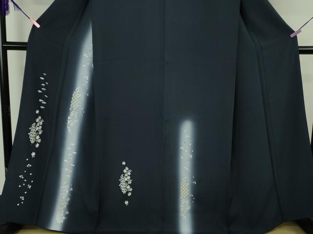 平和屋着物●極上 訪問着 背抜き仕立て 総刺繍 吉祥笹花文 暈し染め 金銀糸 逸品 DZAB4746kh6