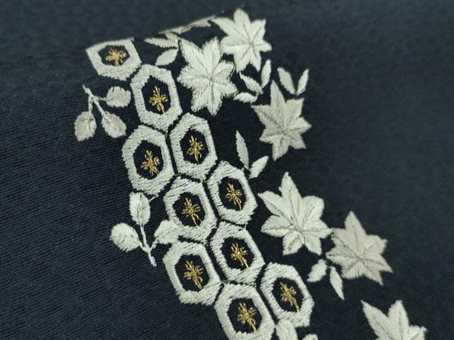 平和屋着物●極上 訪問着 背抜き仕立て 総刺繍 吉祥笹花文 暈し染め 金銀糸 逸品 DZAB4746kh6