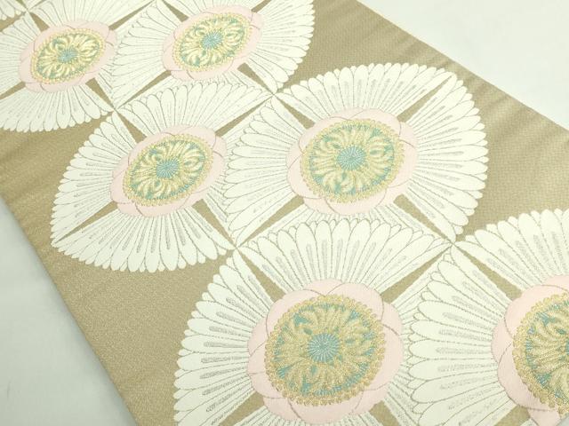 平和屋本店●最高級 人間国宝 北村武資 煌彩錦 六通柄袋帯 花菱紋 金銀糸 逸品 DZAB4754kh6