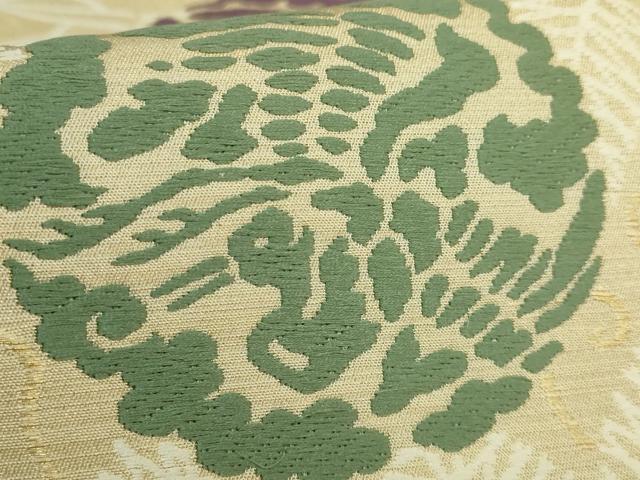 平和屋本店●極上 俵屋 人間国宝 喜多川平朗 有職織物 六通柄袋帯 唐織 飛鶴松葉 金糸 逸品 DZAB4757kh6