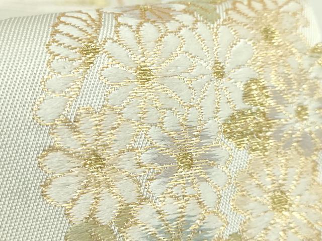 平和屋着物●極上 全通柄 本袋帯 唐織 尾我佐 向かい鳥正倉院花文 金糸 逸品 DZAB4814kh6