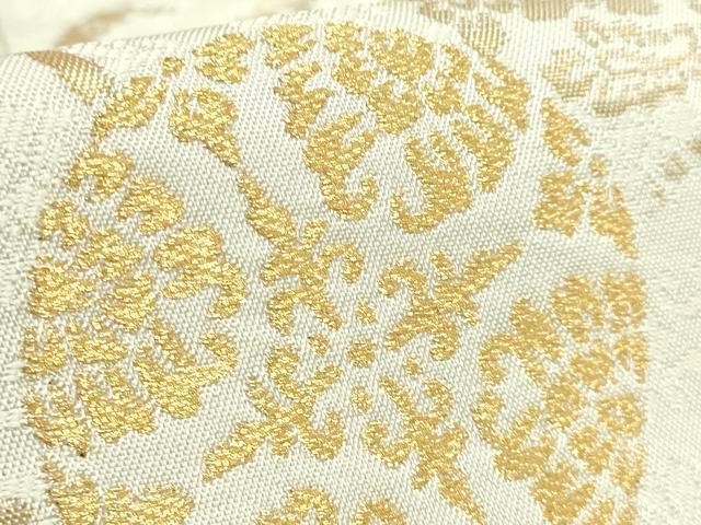 平和屋着物●極上 六通柄袋帯 花唐草 金糸 逸品 DZAB4815kh6