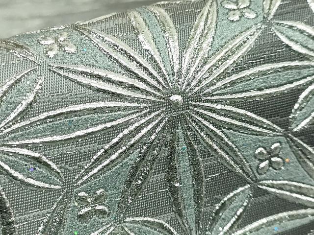 平和屋着物●極上 金彩友禅 卓越技能者・名工・和田光正監修 華陽 太鼓柄袋帯 七宝花文 銀彩 逸品 DZAB4821kh6