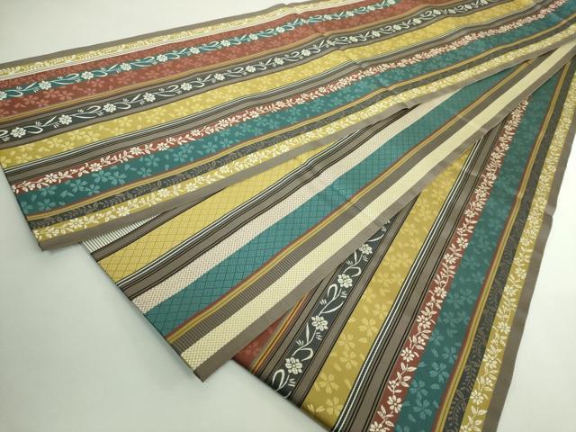 平和屋着物●極上 本場筑前博多織 両面 全通柄袋帯 花間道 逸品 DZAB4827kh6