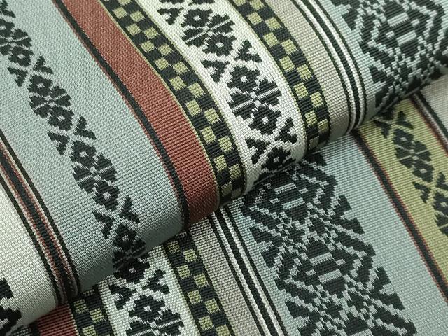 平和屋着物●極上 本場筑前博多織 八寸名古屋帯 風通献上 松装織物 博多金ラベル 証紙付き 逸品 未使用 DZAB4836kh6