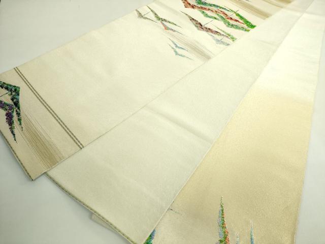 平和屋本店●極上 二代目・龍村平蔵 龍村光翔 太鼓柄 本袋帯 金銀彩松 共箱付き 逸品 DZAB4840kh6
