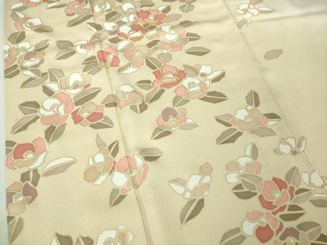 平和屋本店●極上 訪問着 駒刺繍 椿 暈し染め 金彩 三越扱い 逸品 DZAB4857kh6